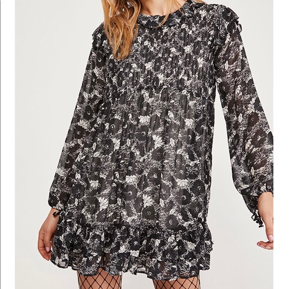 Free People NWT These Dreams Mini Sheer Dress - Picture 2 of 6